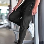 Men'S Casual Sports Nine-Point Pants with Breathable Elastic Fabric, Drawstring Waist, And Zipper Pockets - Image 3